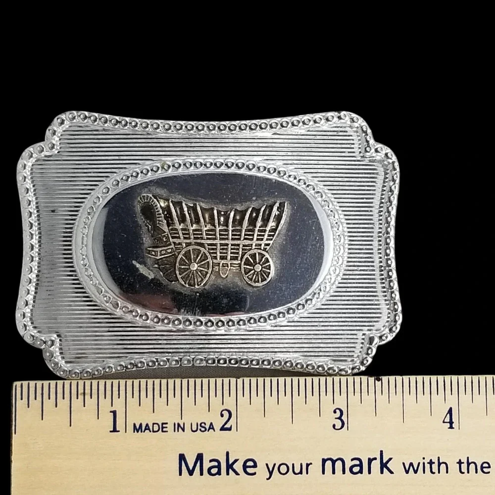 Western Belt Buckle Covered‎ Wagon | Old West Pioneers Settlers | Oregon Trail